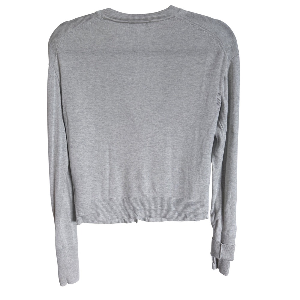 Athleta Gray Cardigan S/XS V Neck Button Front Minimalist Teacher Travel - Picture 3 of 10